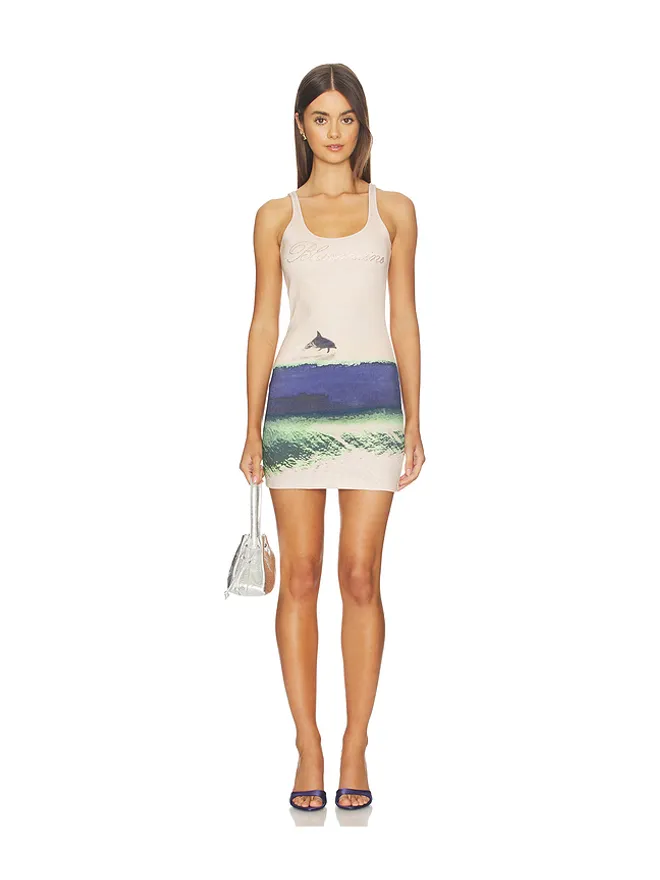 Blumarine Blumarine PRINT JERSEY ドレス - Tan,Royal.の商品画像