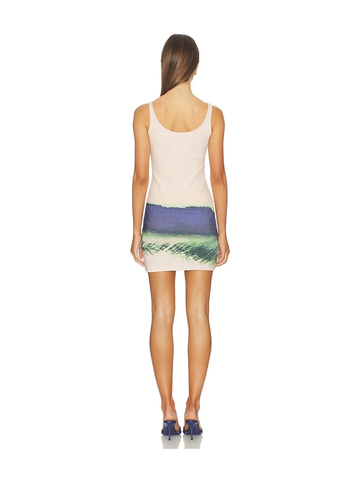 Blumarine PRINT JERSEY ドレス - Tan,Royal. - 画像3