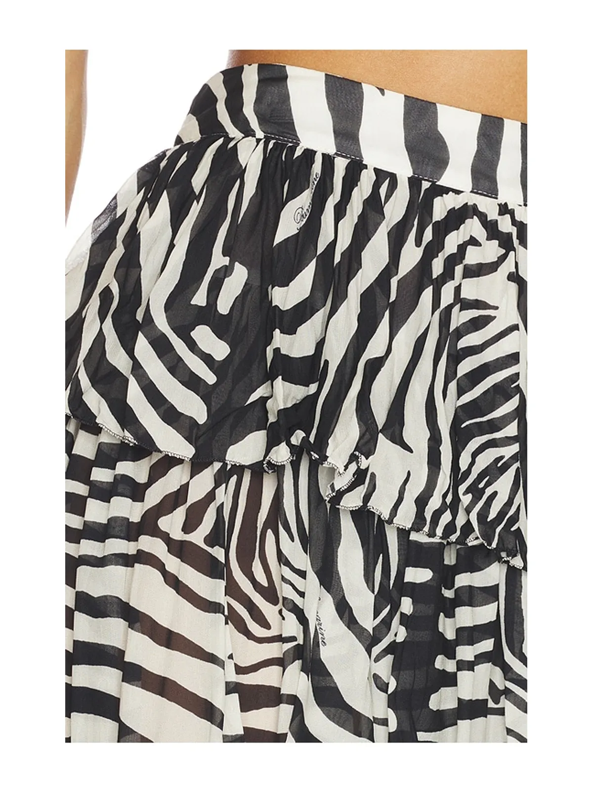 Blumarine PRINT CHIFFON スカート - Black,White. - 画像6