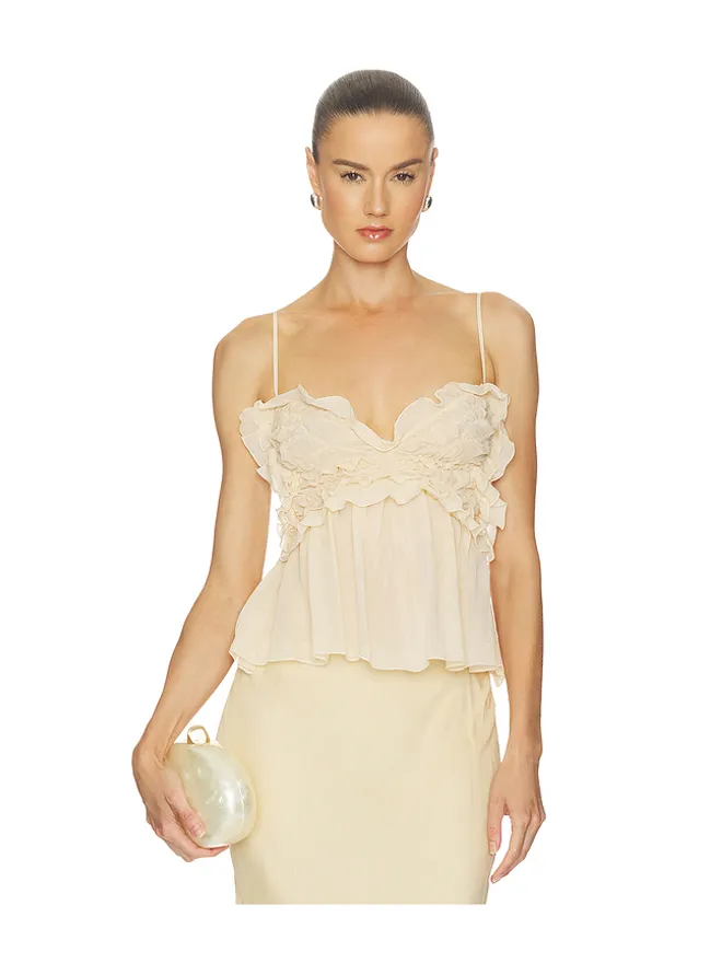 Blumarine Blumarine SHEER RUFFLE トップの商品画像