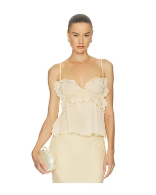 Blumarine SHEER RUFFLE トップ - サムネイル1