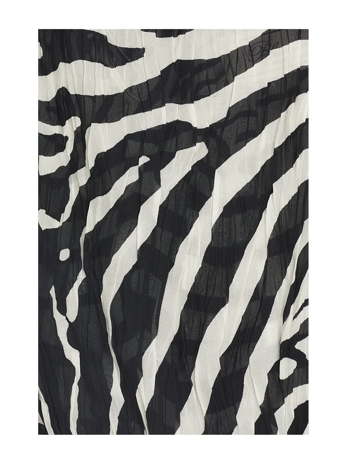 Blumarine PRINT CHIFFON トップ - Black,White. - 画像5