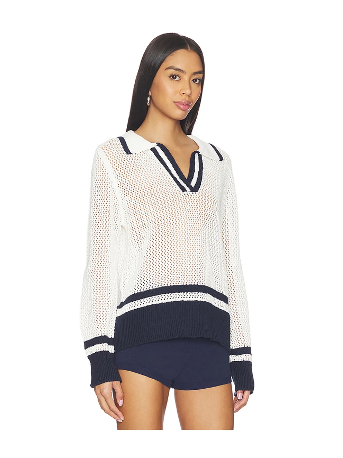 Bobi プルオーバー - White,Navy. - 画像2