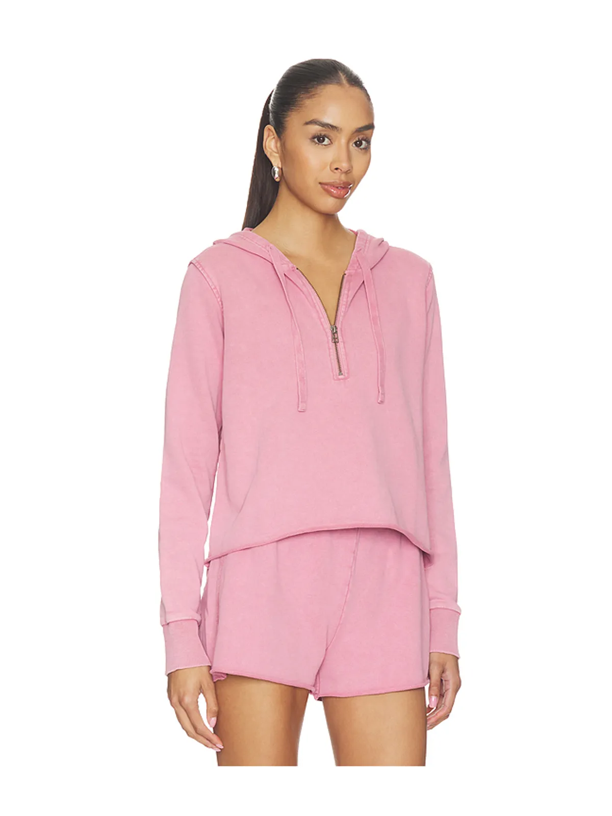 Bobi HALF ZIP CROP HOODIE ハーフジップ クロップパーカー - 画像2