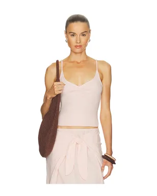 Bobi Shirred Front Cami Top - サムネイル1