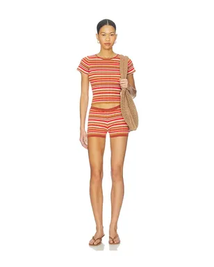 Bananhot JACK ショートパンツ - Red,Brown. - サムネイル5