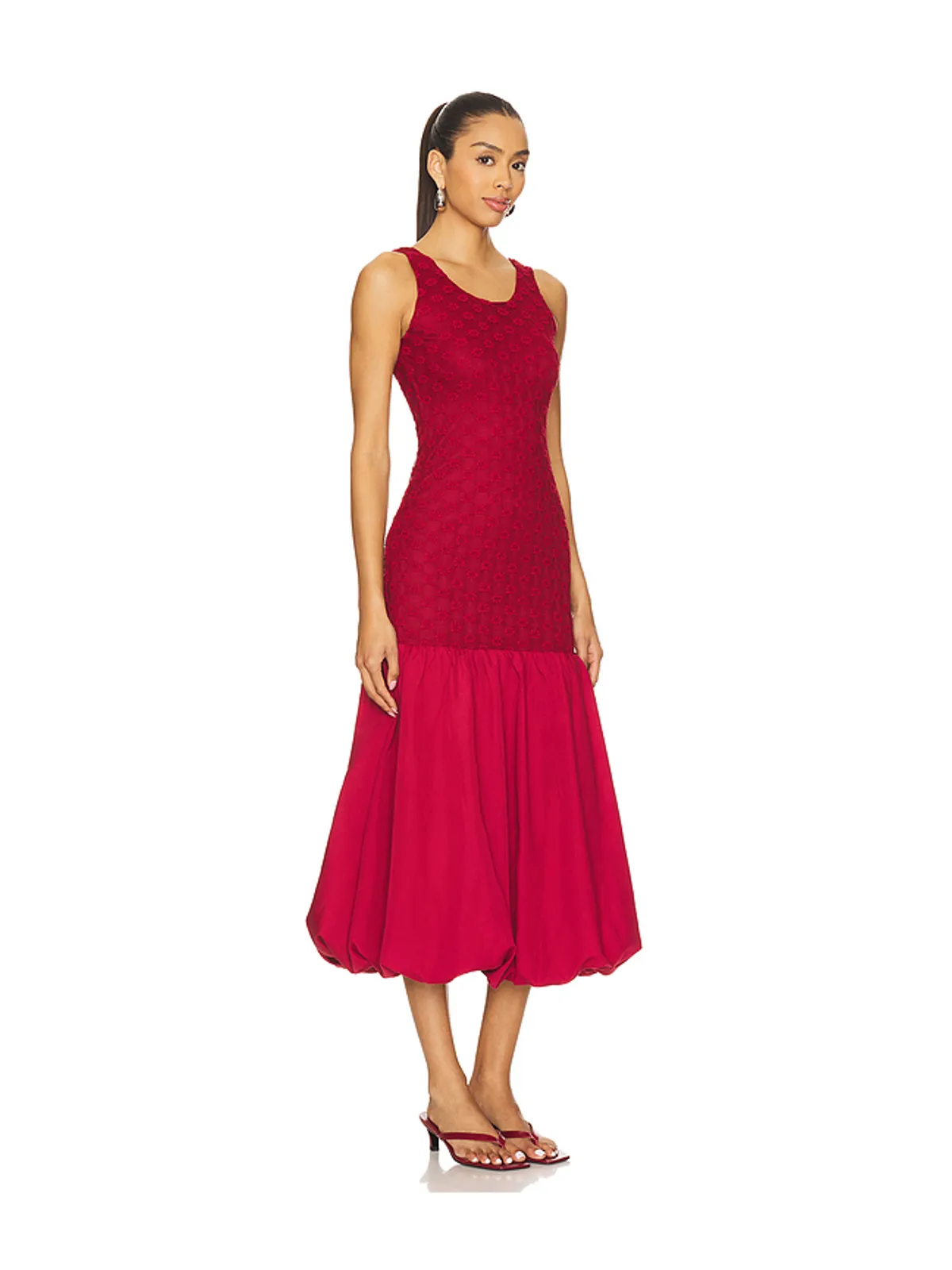 Bardot x REVOLVE Melody Lace Poplin Maxi Dress - 画像2