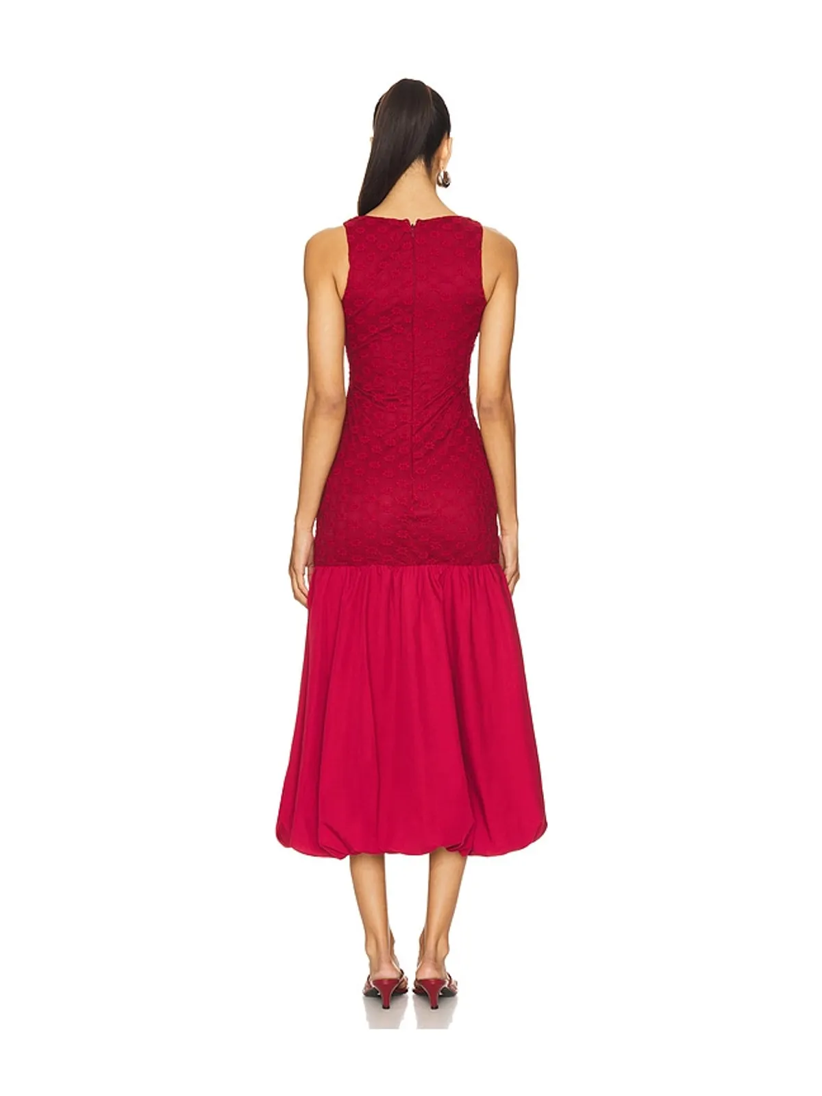 Bardot x REVOLVE Melody Lace Poplin Maxi Dress - 画像3