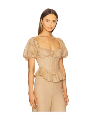 Bardot ESRA パフスリーブコルセットトップ - サムネイル2