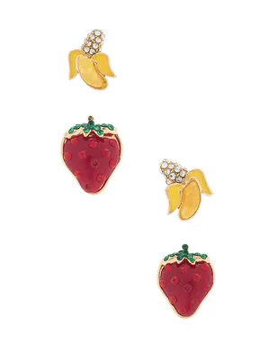 BaubleBar STRAWBERRIES & BANANAS イヤリングセット - サムネイル1