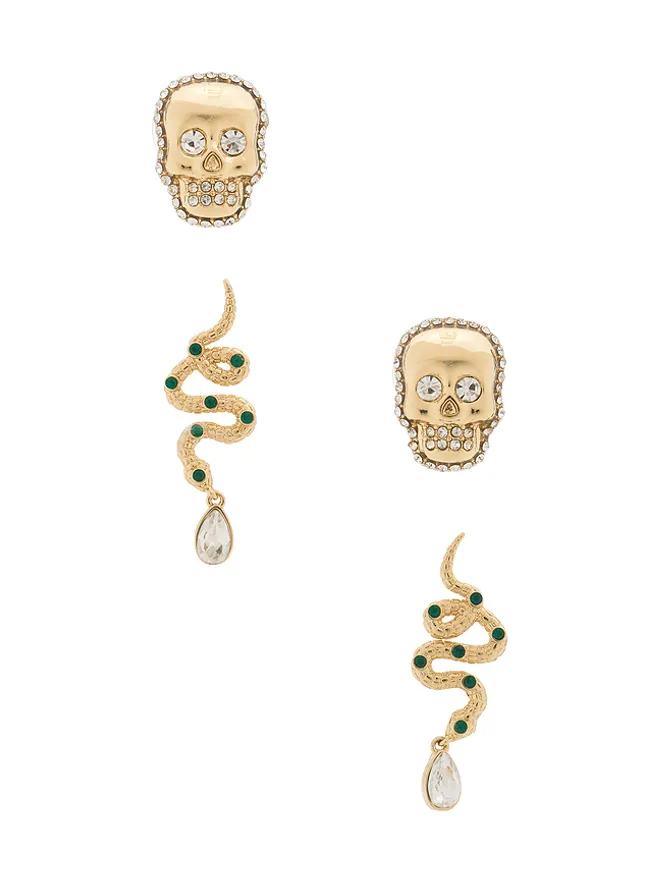 BaubleBar BaubleBar SKULL AND SNAKE スタッズイヤリングの商品画像