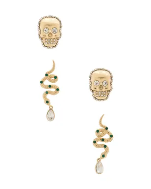 BaubleBar SKULL AND SNAKE スタッズイヤリング - サムネイル1