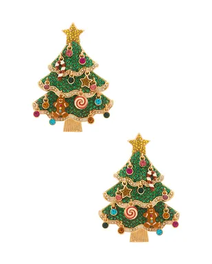 BaubleBar CHRISTMAS TREE ステートメントイヤリング - サムネイル1