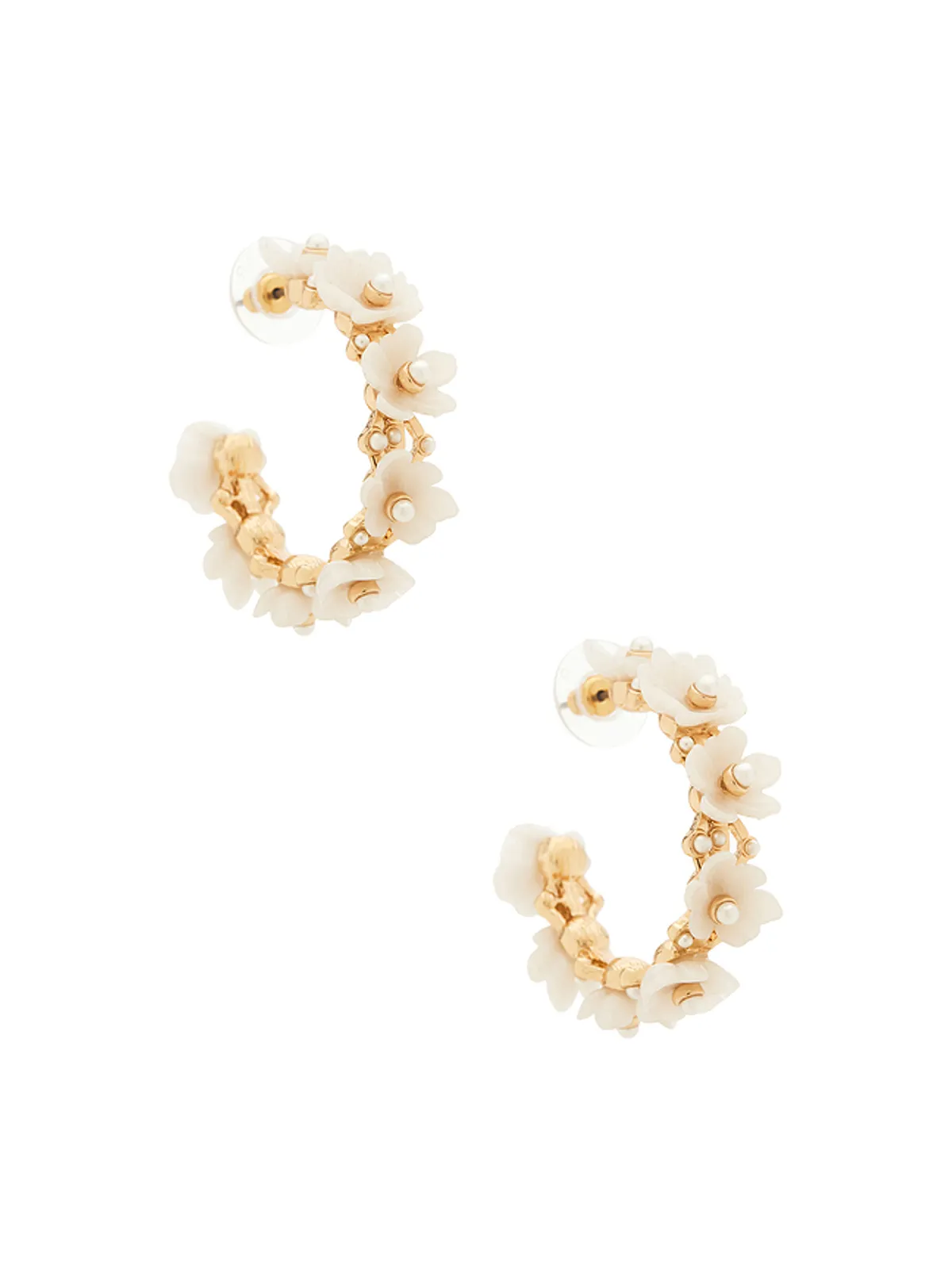 BaubleBar BRIDAL FLORAL フープイヤリング - 画像1