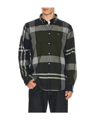 Barbour DUNOON シャツ - Olive,Navy. - サムネイル1