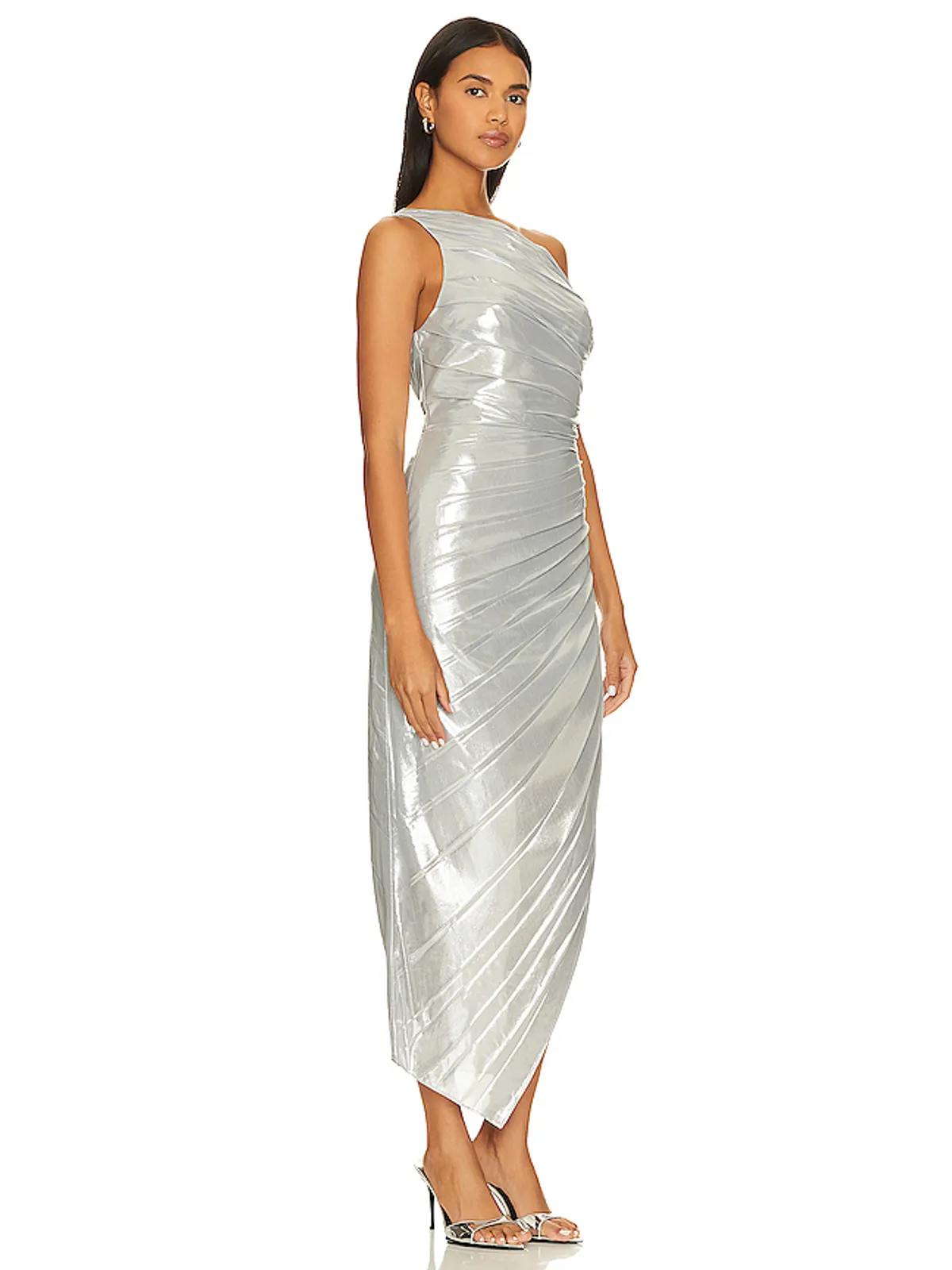 BCBGMAXAZRIA ドレス - Metallic Silver, grey. - 画像2