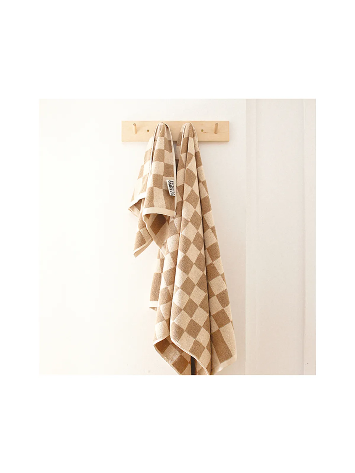 Bathing Culture BATHHOUSE CHECK ORGANIC HAND TOWEL ハンドタオル - 画像2