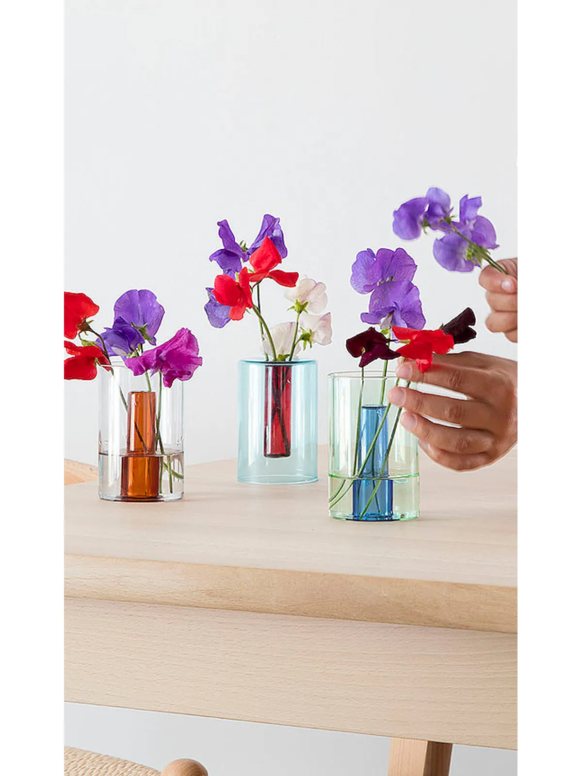 Block Design SMALL REVERSIBLE GLASS VASE ガラスベース - 画像2