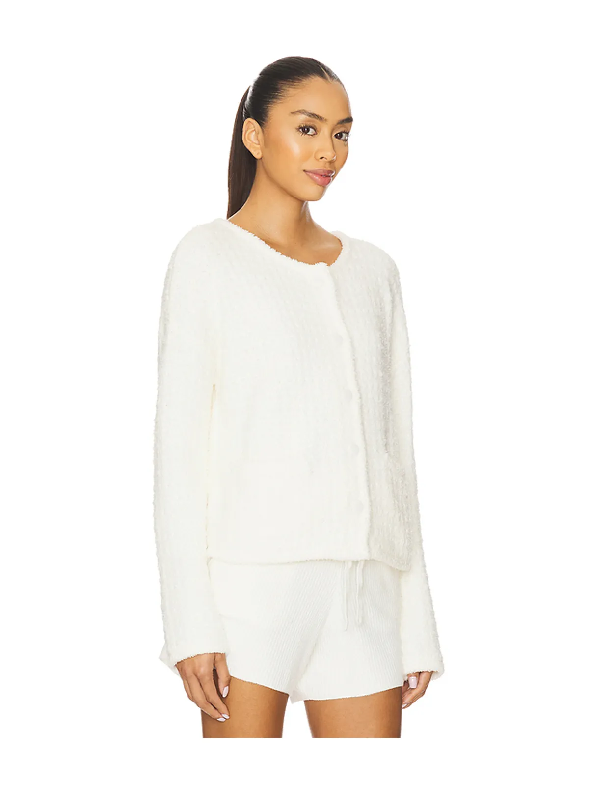 Barefoot Dreams COZYCHIC TEXTURED BUTTON FRONT CARDIGAN コージーシック 質感のあるボタンフロントカーディガン - 画像2