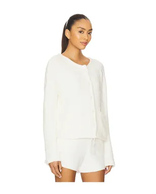 Barefoot Dreams COZYCHIC TEXTURED BUTTON FRONT CARDIGAN コージーシック 質感のあるボタンフロントカーディガン - サムネイル2