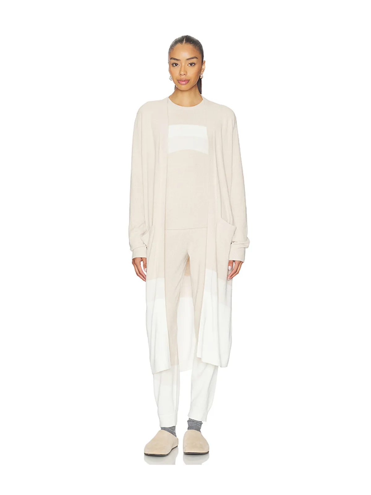 Barefoot Dreams CCUL WAVY COLORBLOCK ロングカーディガン - 画像1