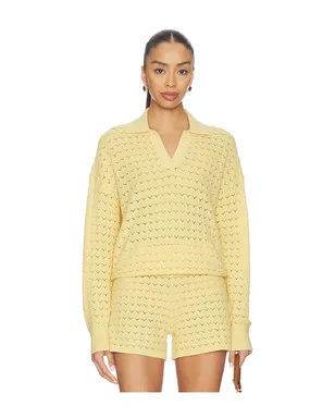 Barefoot Dreams Tulip Pointelle Collared Pullover - サムネイル1