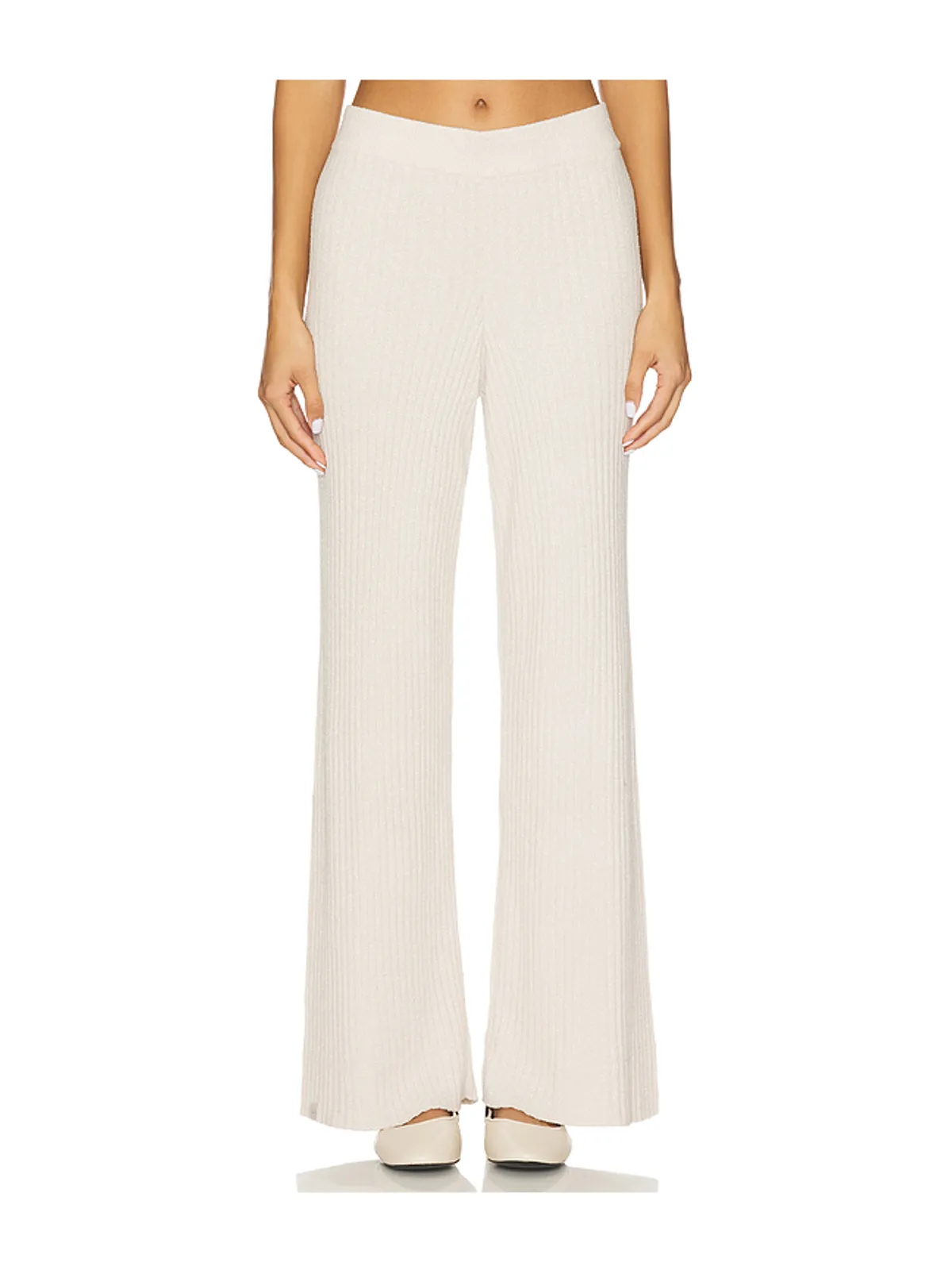 Barefoot Dreams CCUL LUREX RIB WIDE LEG PANT CCUルレックスリブ ワイドレッグパンツ - 画像1