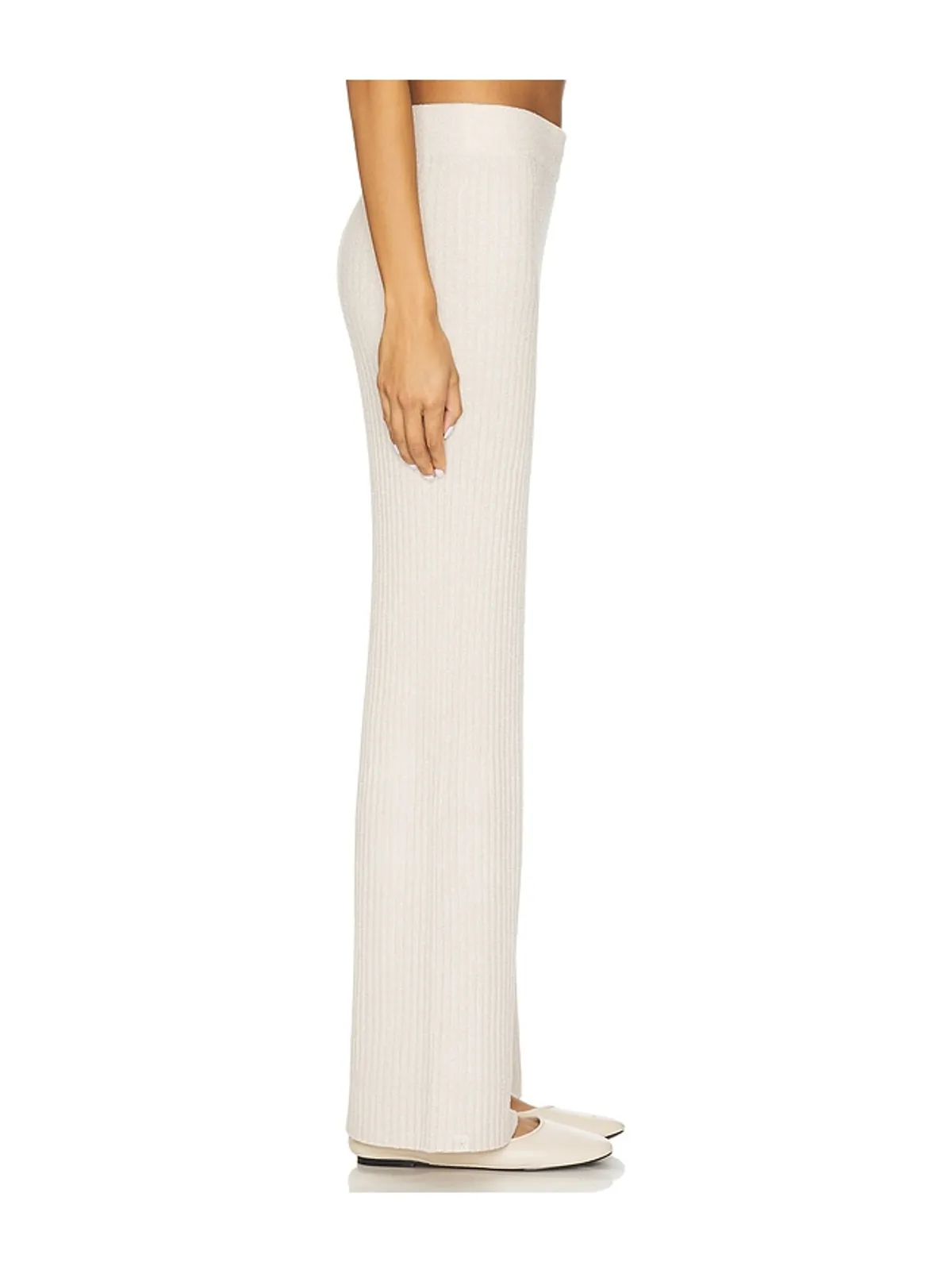 Barefoot Dreams CCUL LUREX RIB WIDE LEG PANT CCUルレックスリブ ワイドレッグパンツ - 画像3