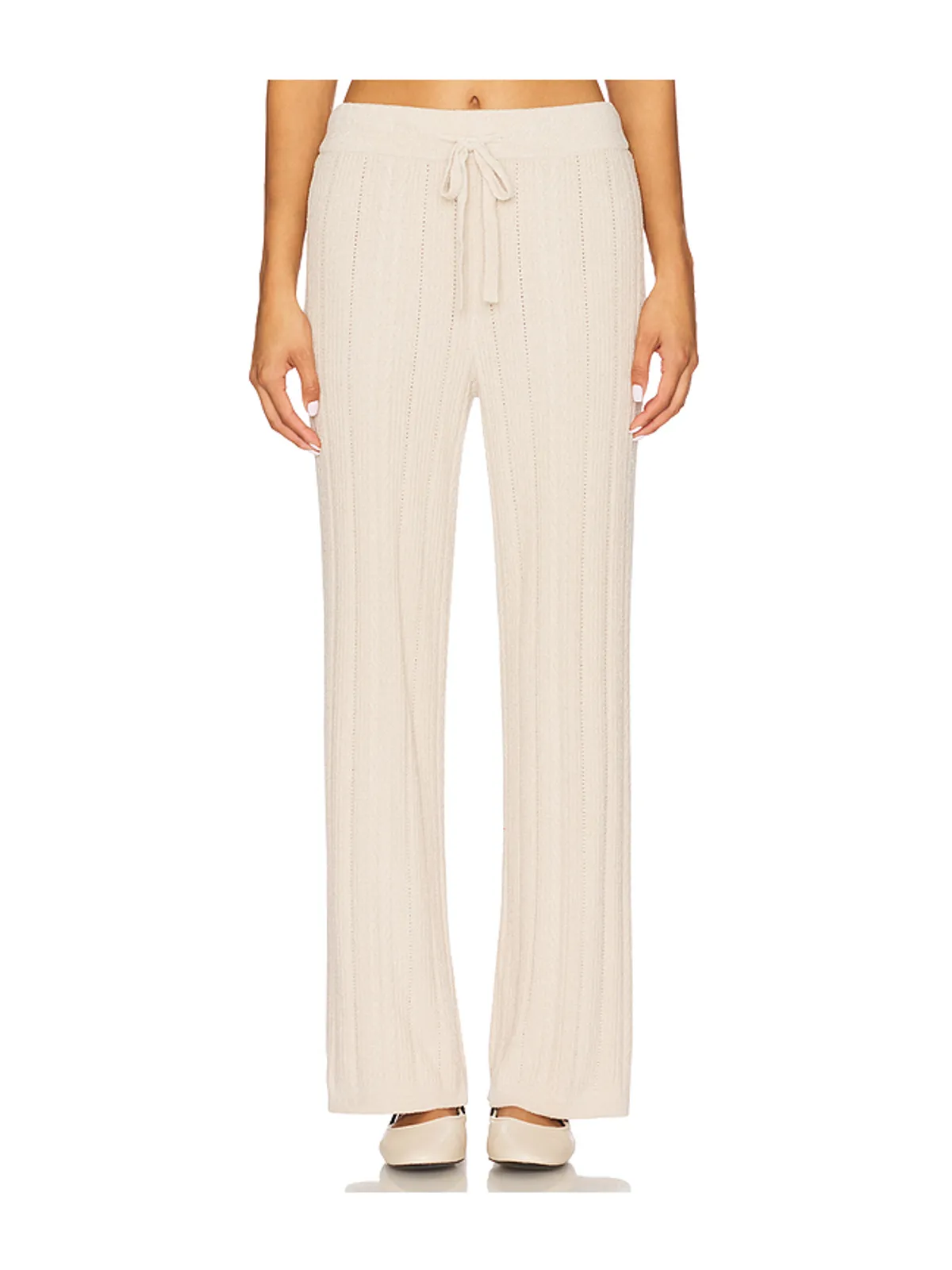 Barefoot Dreams CABLE KNIT ANKLE PANT ケーブルニットアンクルパンツ - 画像1