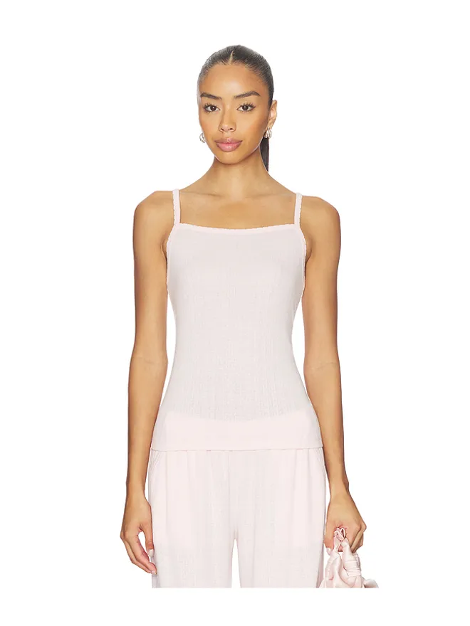 Barefoot Dreams Barefoot Dreams POINTELLE RIB TANK WITH SCALLOP TRIM キャミソールの商品画像