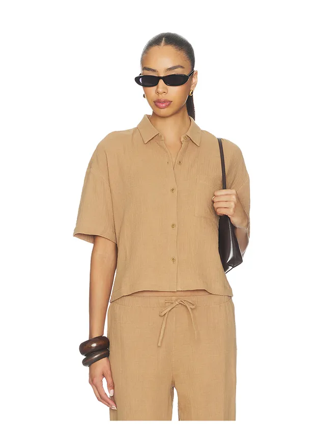 Barefoot Dreams Barefoot Dreams BUTTON UP SHIRT ボタンアップシャツの商品画像