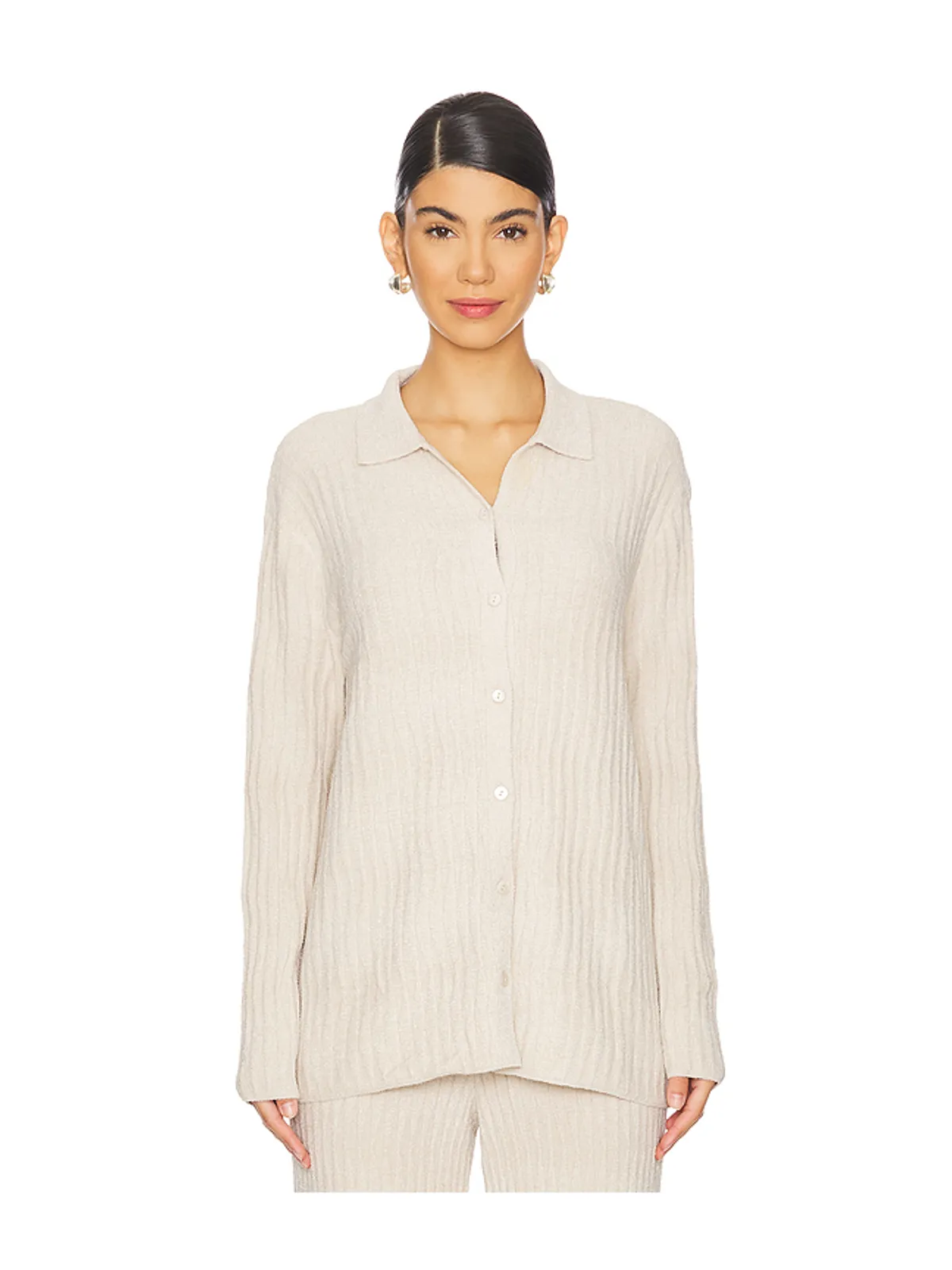 Barefoot Dreams BAREFOOT DREAMS COZYCHIC ULTRA LIGHT WAVE SHIRT ショートスリーブトップ - 画像1