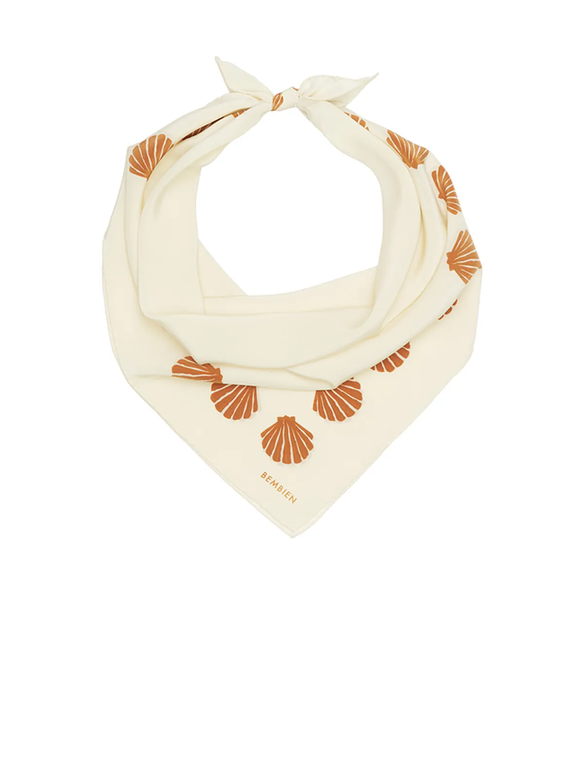 BEMBIEN Concha Large Scarf - Beige,Tangerine. - 画像2