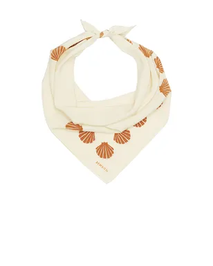 BEMBIEN Concha Large Scarf - Beige,Tangerine. - サムネイル2
