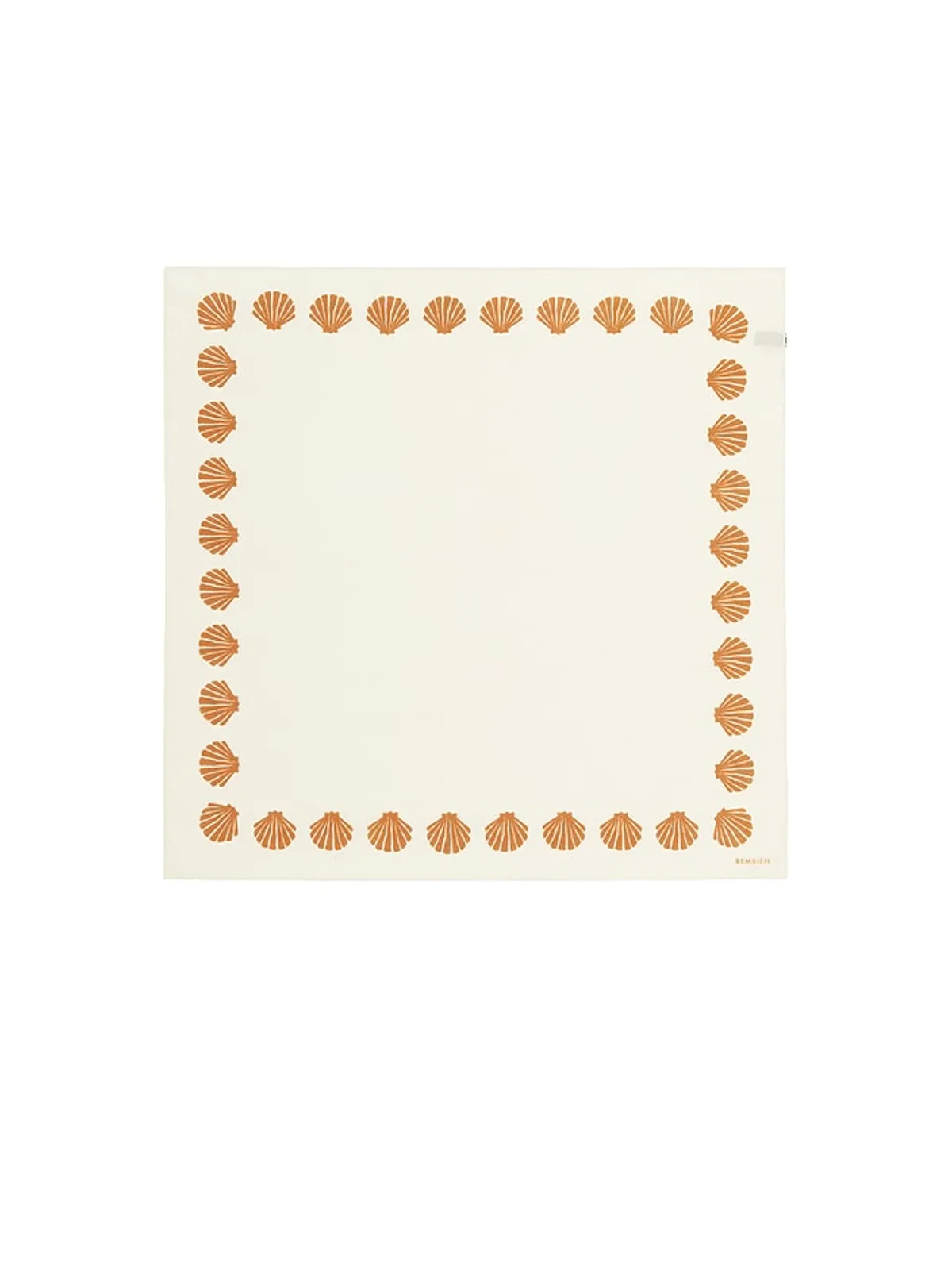 BEMBIEN Concha Large Scarf - Beige,Tangerine. - 画像3