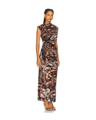 HEMANT AND NANDITA DRESS ミディ丈ドレス - Black,Rust. - サムネイル2
