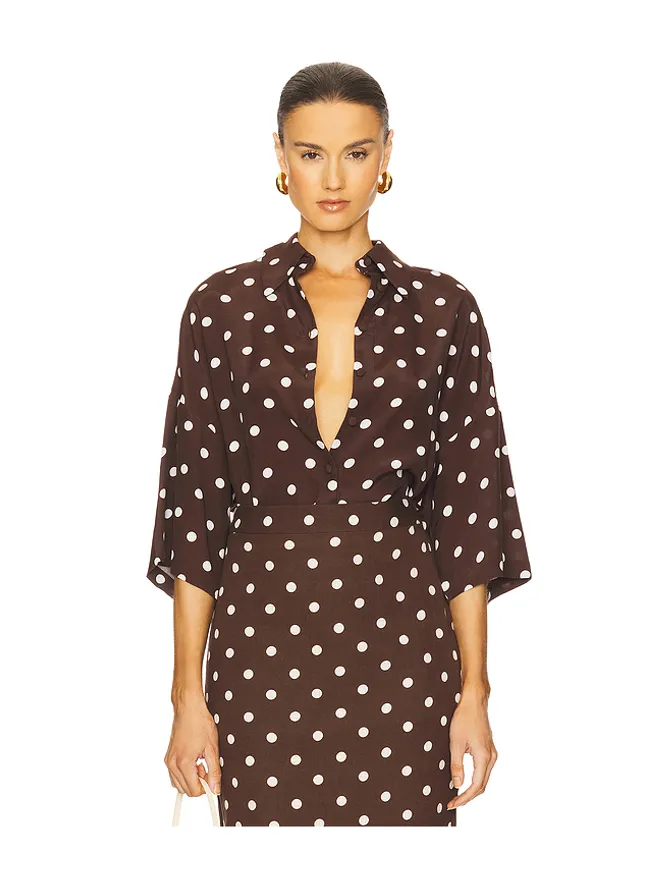 HEMANT AND NANDITA HEMANT AND NANDITA POLKA DOT オーバーサイズシャツの商品画像
