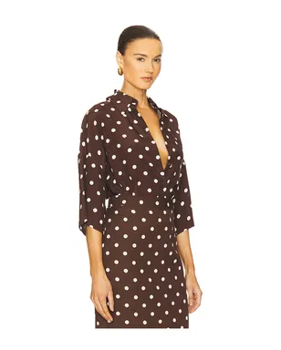 HEMANT AND NANDITA POLKA DOT オーバーサイズシャツ - サムネイル2