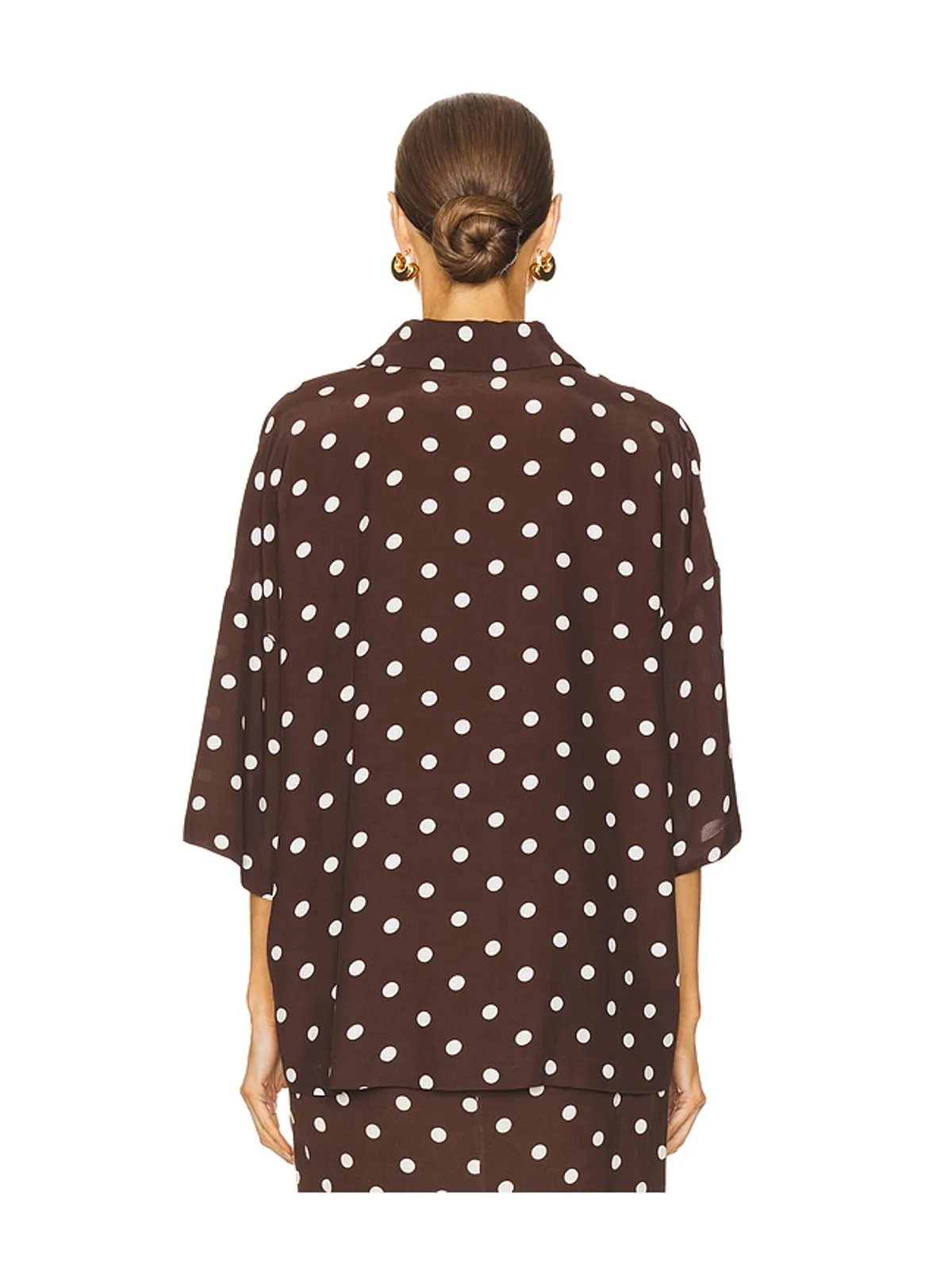 HEMANT AND NANDITA POLKA DOT オーバーサイズシャツ - 画像3