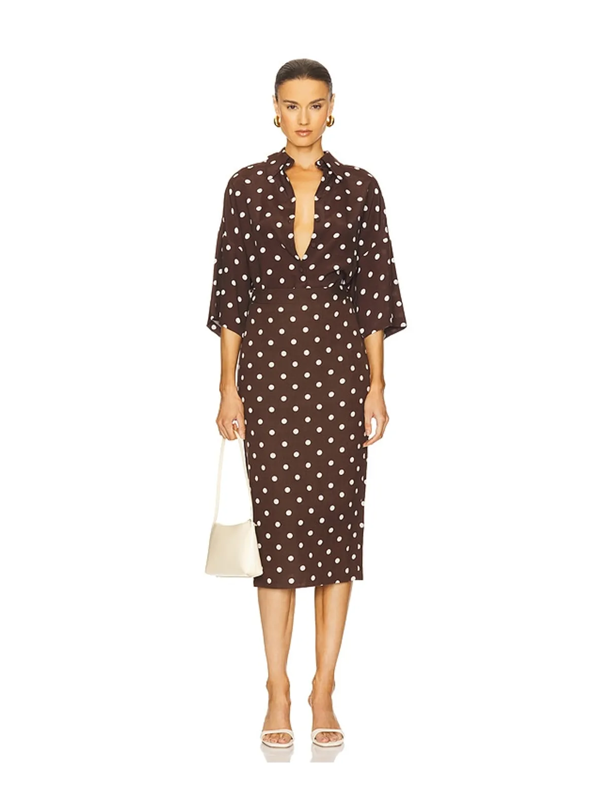 HEMANT AND NANDITA POLKA DOT オーバーサイズシャツ - 画像4