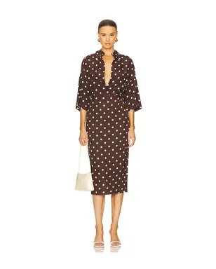 HEMANT AND NANDITA POLKA DOT オーバーサイズシャツ - サムネイル4