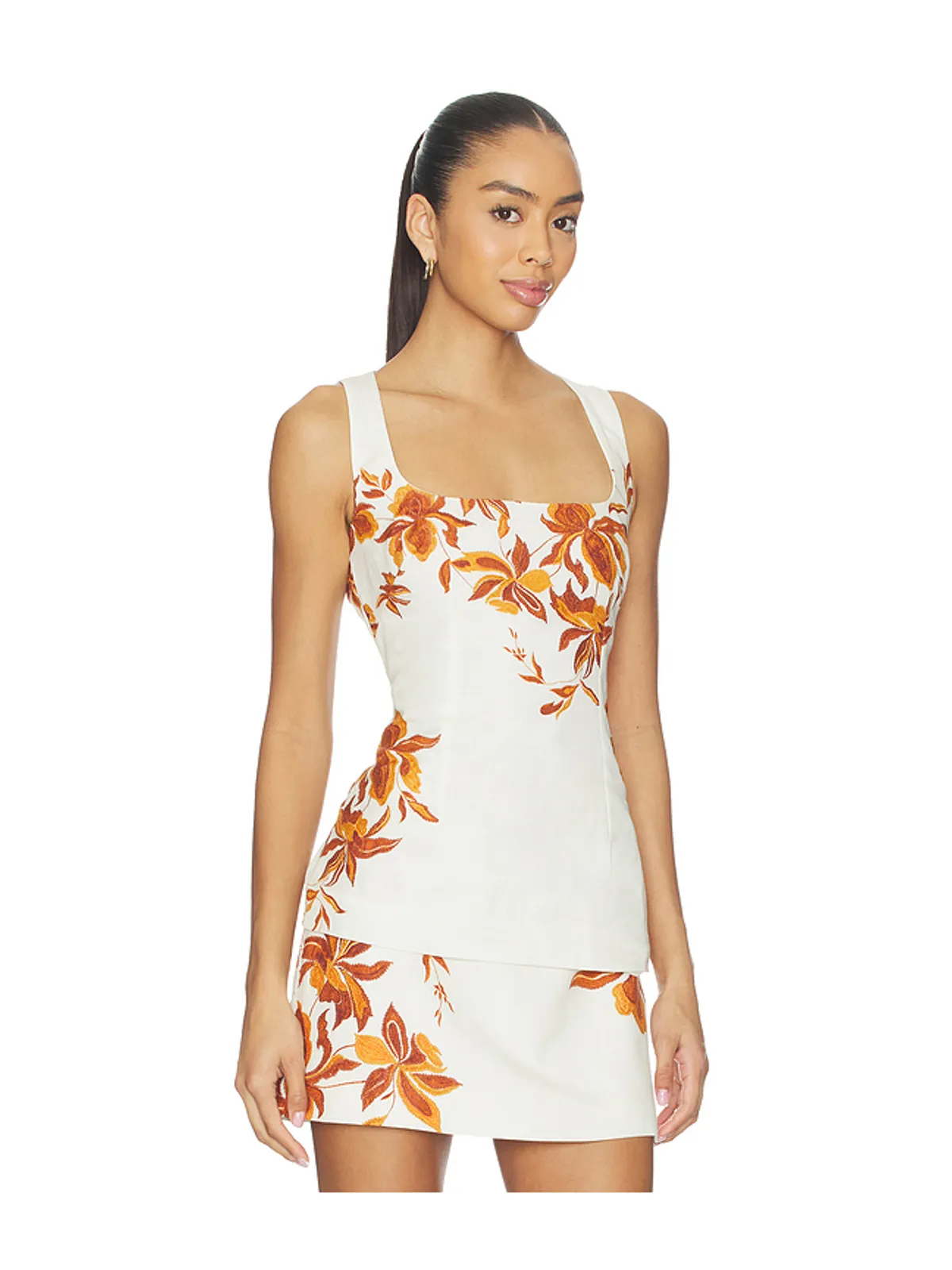 HEMANT AND NANDITA TOP トップ - Ivory, Orange. - 画像2