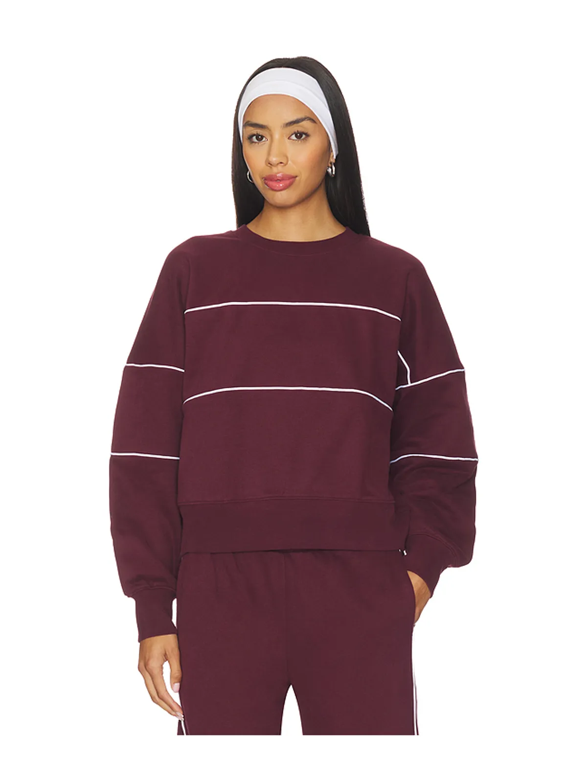 Beyond Yoga LUXE FLEECE PIPER OVERSIZED スウェットシャツ - 画像1