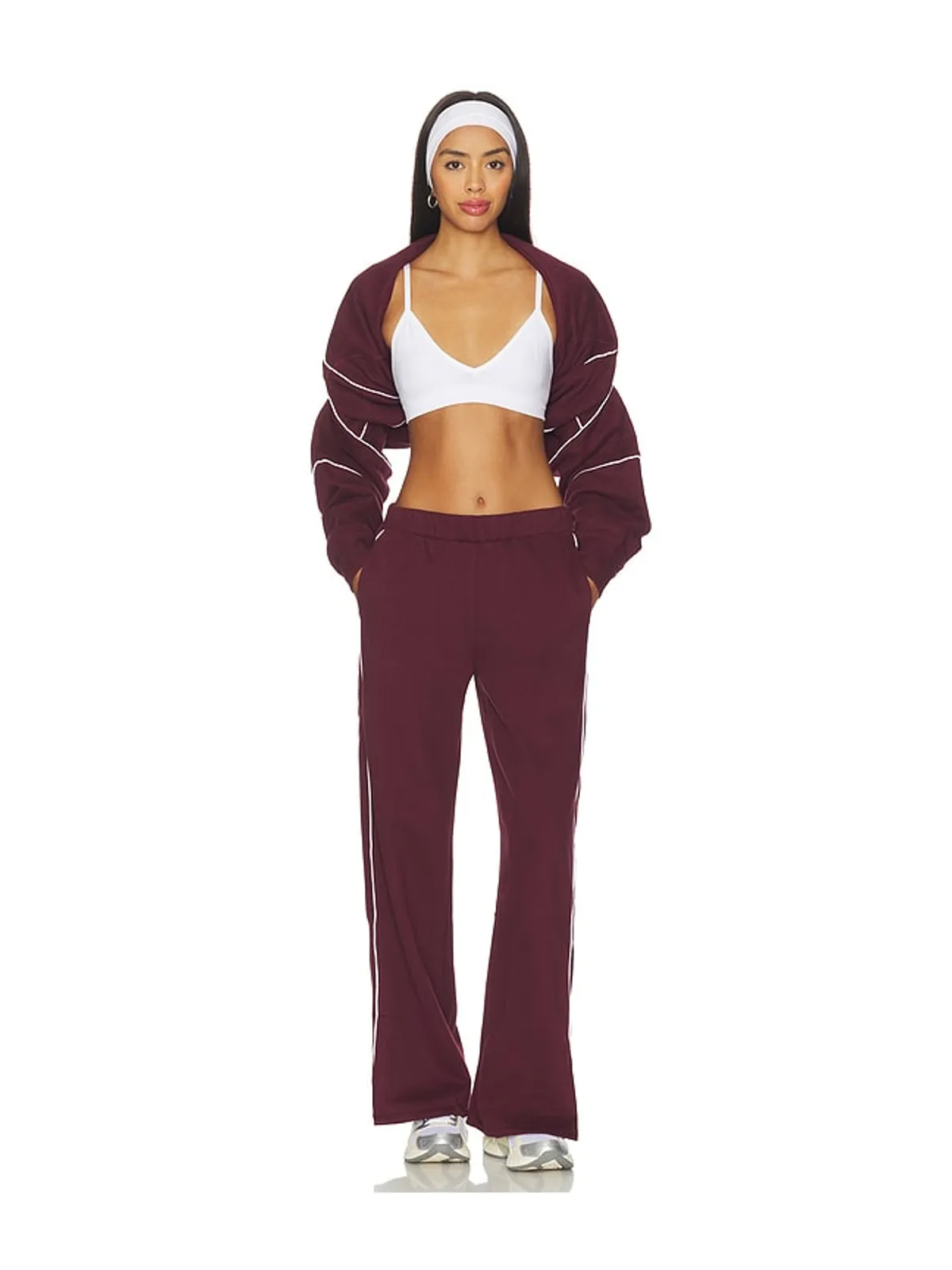 Beyond Yoga LUXE FLEECE PIPER OVERSIZED スウェットシャツ - 画像4