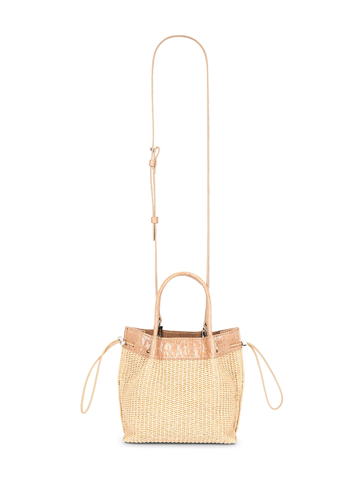 BY FAR BABY KAYLA RAFFIA & CROCO EMBOSSED バッグ - 画像1