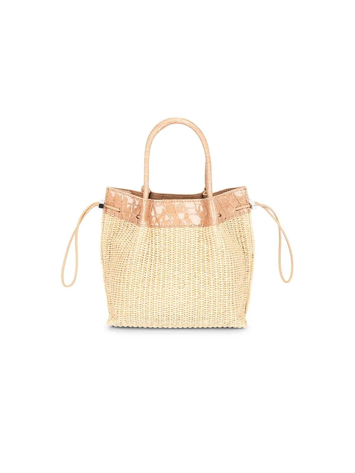 BY FAR BABY KAYLA RAFFIA & CROCO EMBOSSED バッグ - 画像3