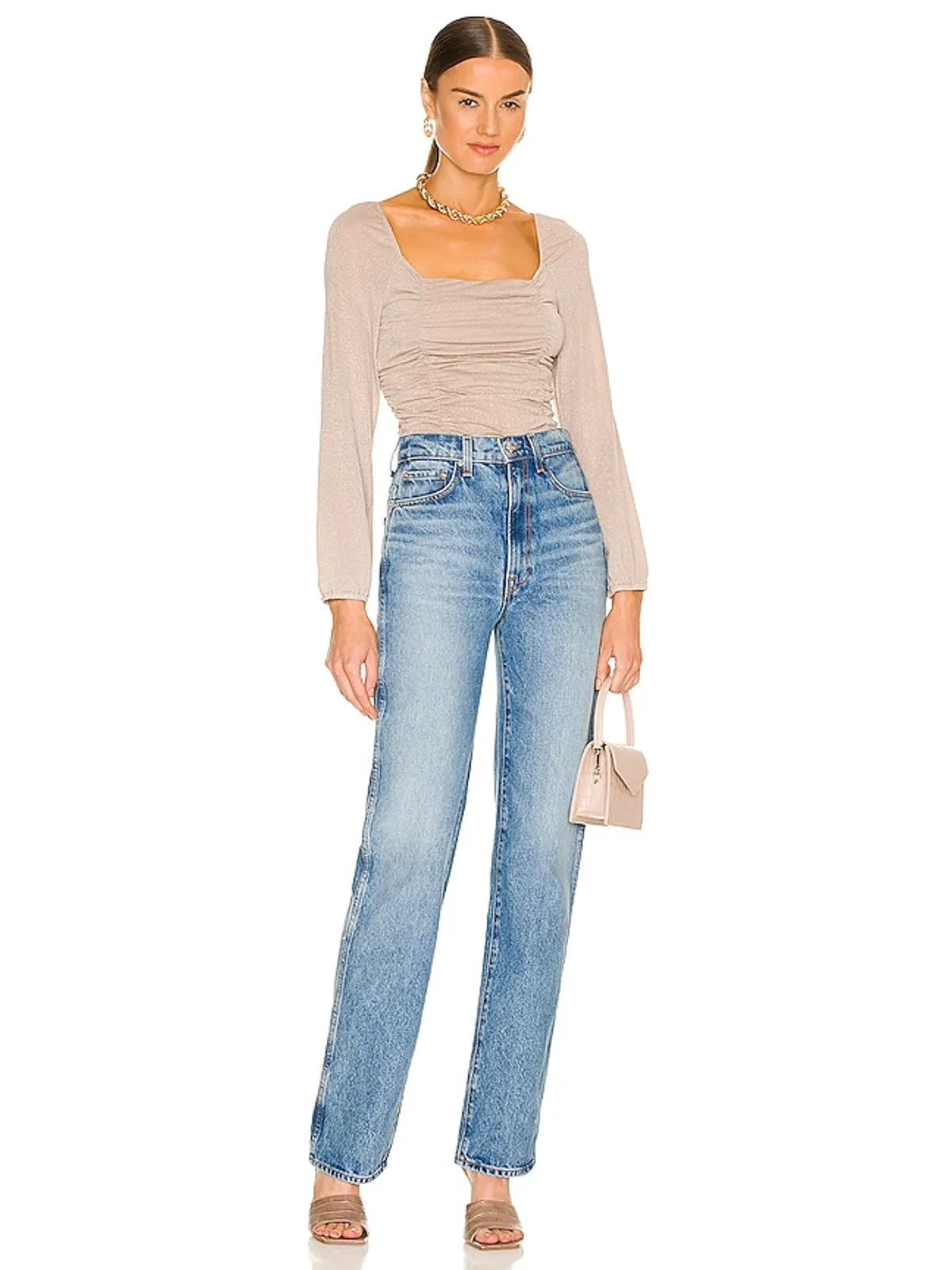 BCBGeneration LUREX SQUARE NECK トップ - 画像4