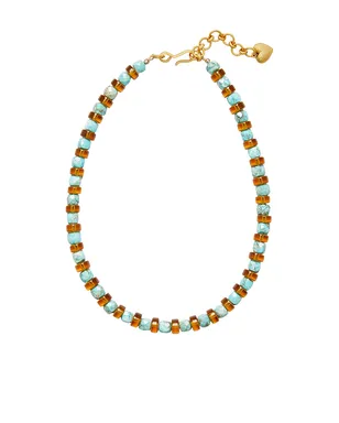 Brinker + Eliza ASTRID ネックレス - Brown,Teal. - サムネイル1