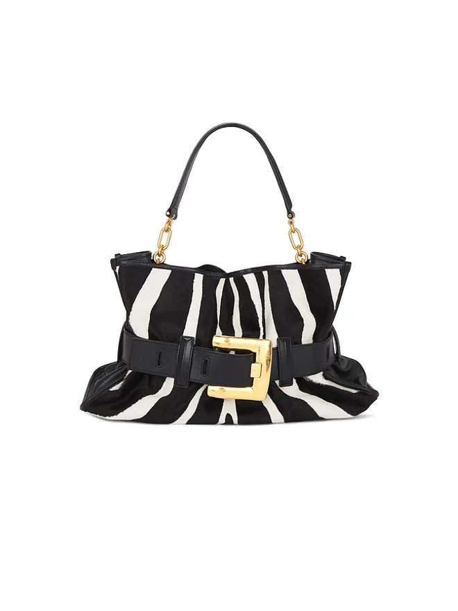 BALMAIN BALMAIN ANTHEM ミディアムショルダーバッグ - Black,White.の商品画像