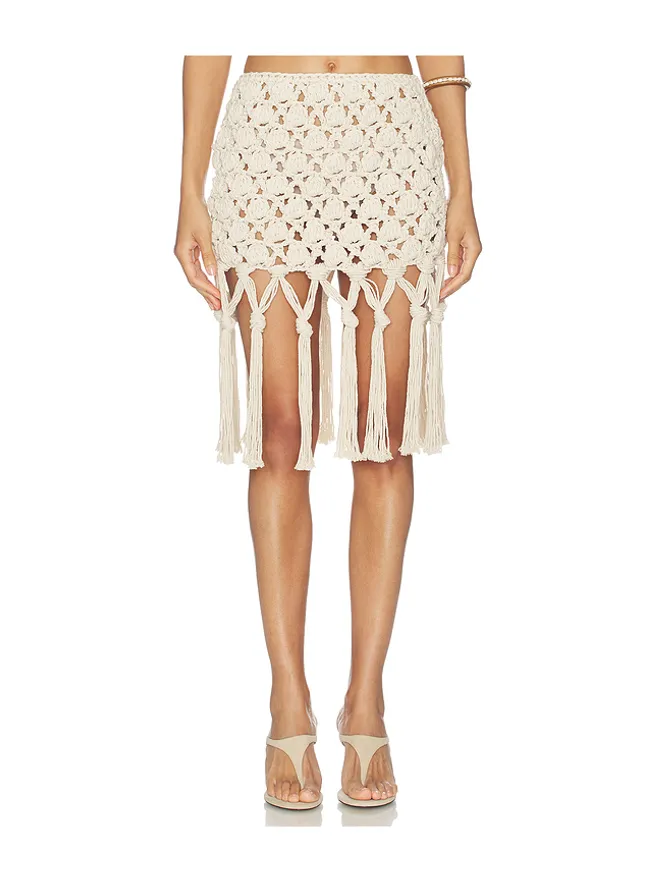 BALMAIN BALMAIN CROCHET COTTON KNIT スカートの商品画像